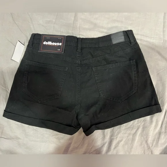 Black ripped jeans shorts - Picture 2 of 2